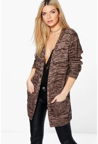 Zoe Marl Edge To Edge Cardigan