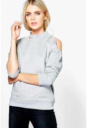 Eleanor Cut Out Neck And Shoulder Sweatshirt