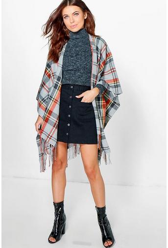 Grace Tartan Check Cape