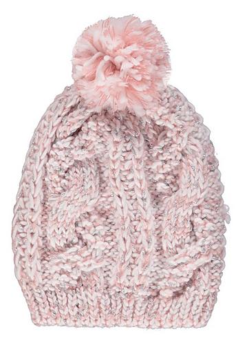 Lily Glitter Knit Pom Beanie Hat