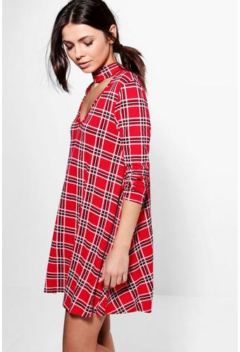 Maisy High Neck Swing Dress