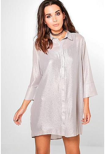 Amelia Sparkle Glitter Shirt Dress