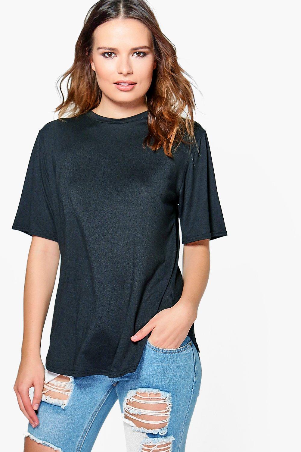 Boohoo Womens Poppy Longline Boxy TShirt