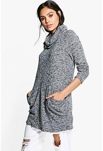 Keira Soft Knit Slouchy Tunic With Snood
