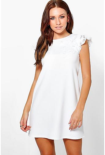 Brenda Embroidered Top Shift Dress