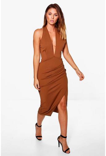 Verena Wrap Top Halter Midi Dress