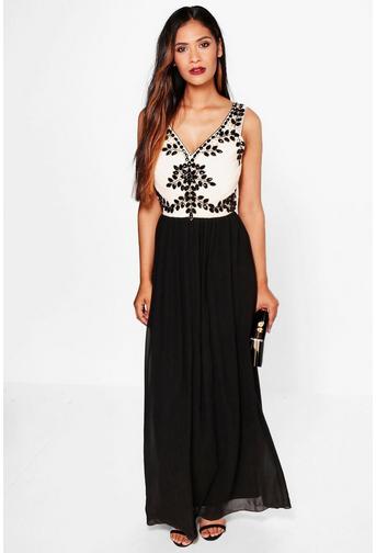 Boutique Iva Embellished Detail Maxi Dress
