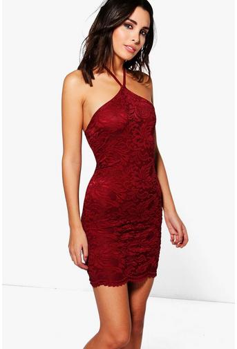 Hadley Scallop Lace Midi Bodycon Dress