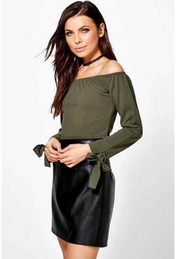 Alice Tie Sleeve Bardot Top