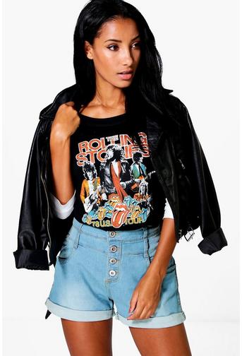 Missy High Rise Denim Mom Shorts