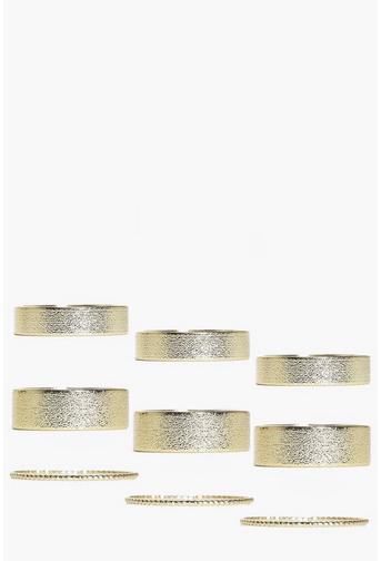 Cerys Mixed Size Sparkle Finish Ring Pack