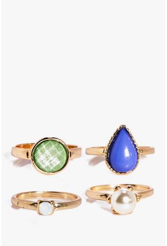 Phoebe Pearl and Stone Ring Pack