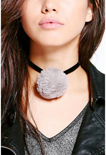 Tia Faux Fur Pom Choker