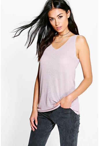 Yazzmin Metallic Knit Cami