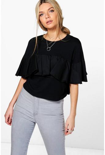 Isabelle Frill Front Jersey Top