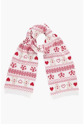 Frances Gingerbread Fairisle Knitted Scarf