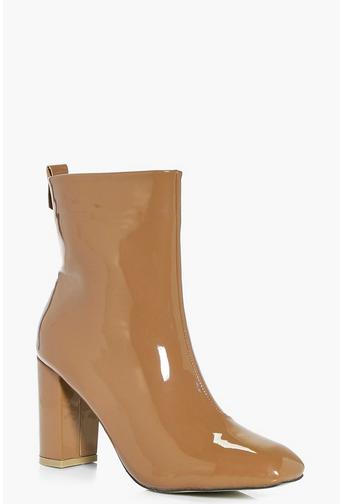 Eloise Patent Square Toe Boot