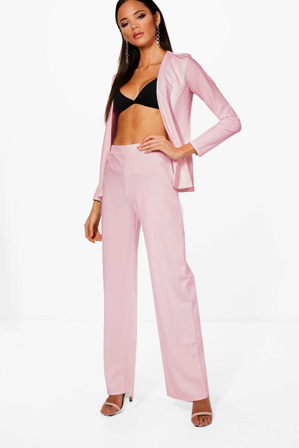 womens cream wide leg trousers
