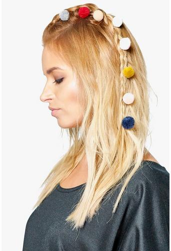 Maisy Multi Pom Hair Spirals 8 Pack