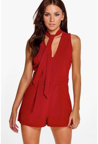 Libby Tie Neck Playsuit
