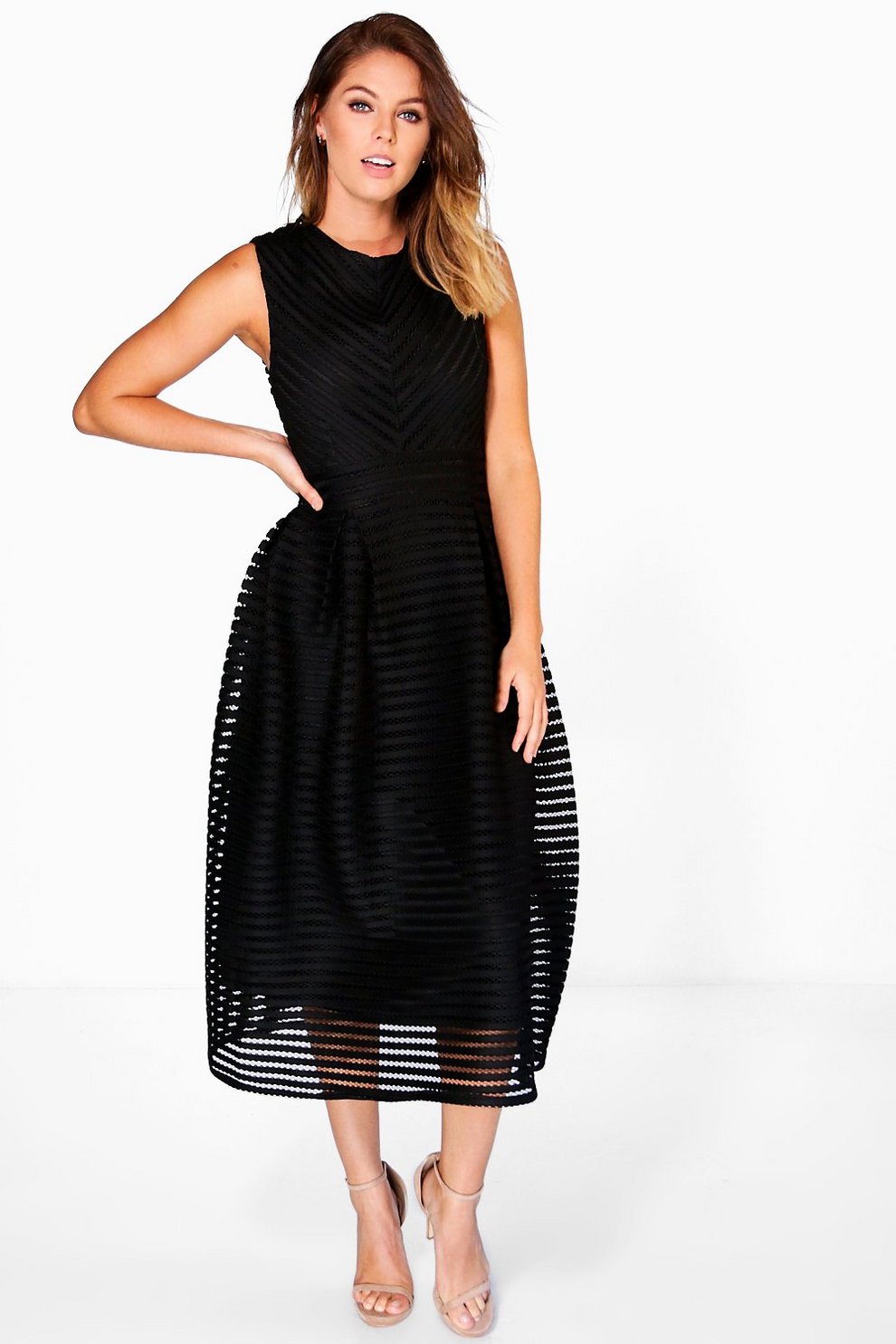 High Neck Skater Dress