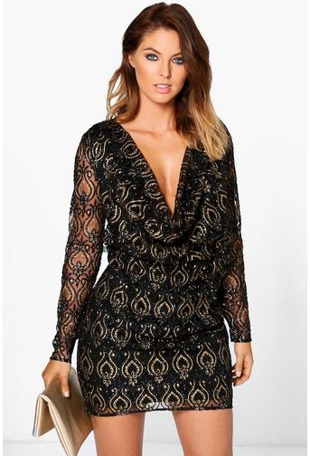 Boutique Nicole Embellished Shift Dress