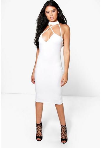 Cleo Choker Strappy Midi Dress