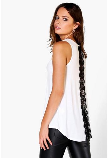 Esme Lace Back Longline Vest