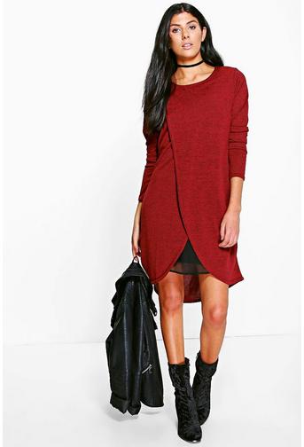 Uma Marl Knit Wrap Shift Dress