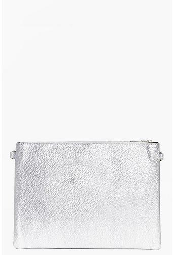 Tia Reversible Suedette and Metallic Clutch