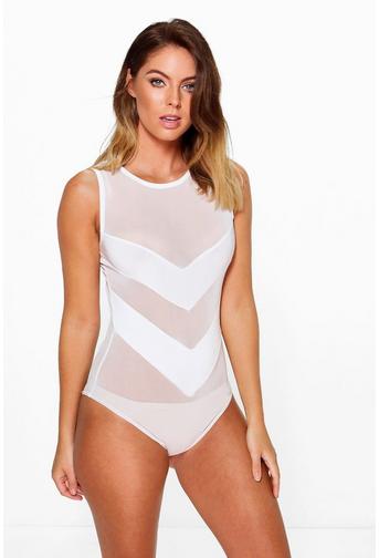 Lillian Mesh Insert Bodysuit