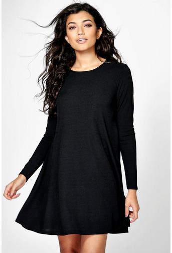 Caroline Space Dye Fine Knit Swing Dress