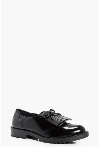 Ellie Fringed Bow Brogue