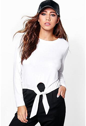 Taylor Long Sleeve Tie Front Top