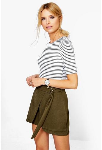 Jenny Belted Wrap Over Skort
