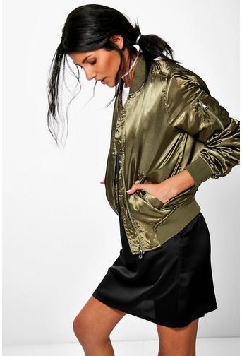 Maisie Satin MA1 Bomber