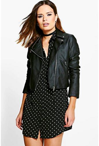 Niamh Faux Leather Biker Jacket