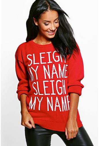 Charlotte Sleigh My Name Christmas Jumper