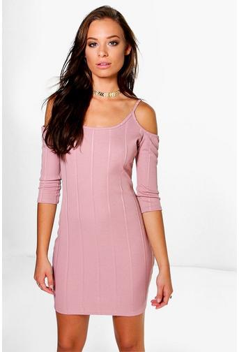 Isabel Half Cold Shoulder Bodycon Dress