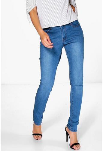 Jen High Rise Mid Wash Blue Skinny Jeans