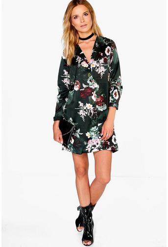 Hanalei Floral Pyjama Shirt Dress