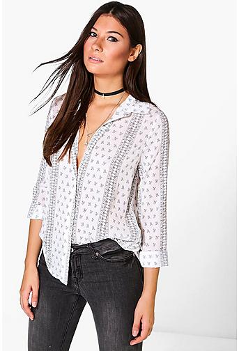 Lily Printed Oversized Shirt