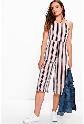 Jonna Striped Culotte Style Jumpsuit