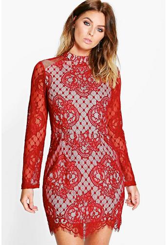 Boutique Kate Eyelash Lace Bodycon Dress