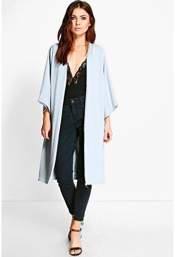 Katie Kimono Sleeve Collarless Duster