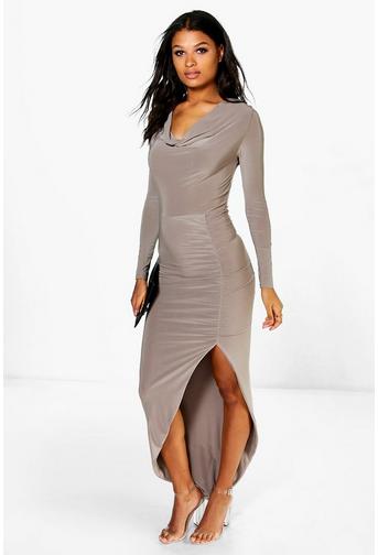 Lexi Cowl Neck Slinky Maxi Dress