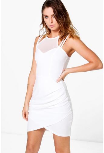 Sophia Strappy Mesh Bodycon Dress