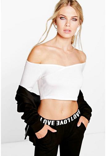 Orla Wrap Front Bardot Crop