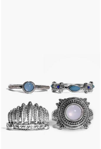 Ana Mixed Tribal 4 Ring Pack