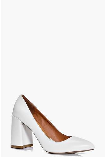 Violet Pointed Block Heel Court